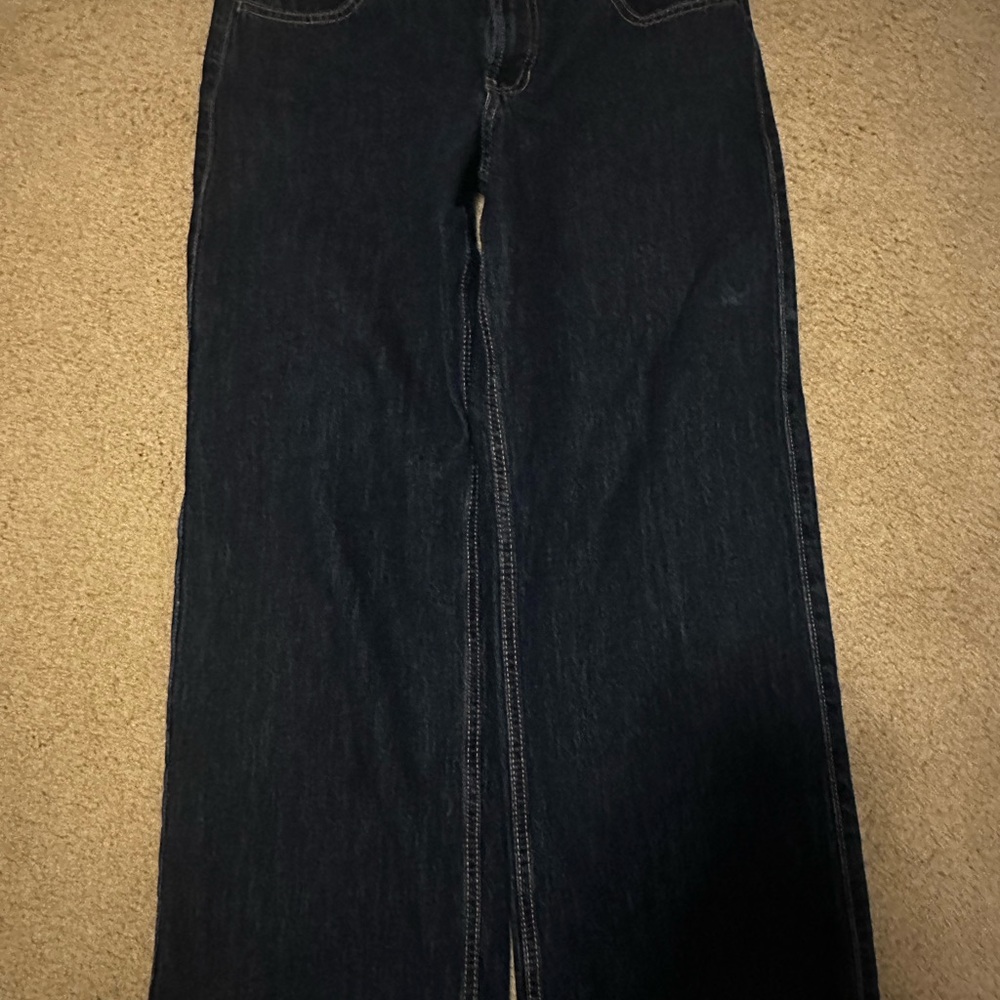 Hollister Dark Wash Low Rise Baggy Jeans 4S